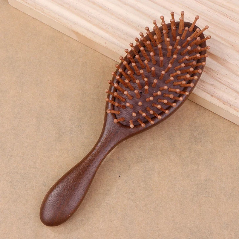 Sandalwood Air Bag Massage Comb Carving Hair Comb Professional Healthy Massage Brush High Quality Hairbrush