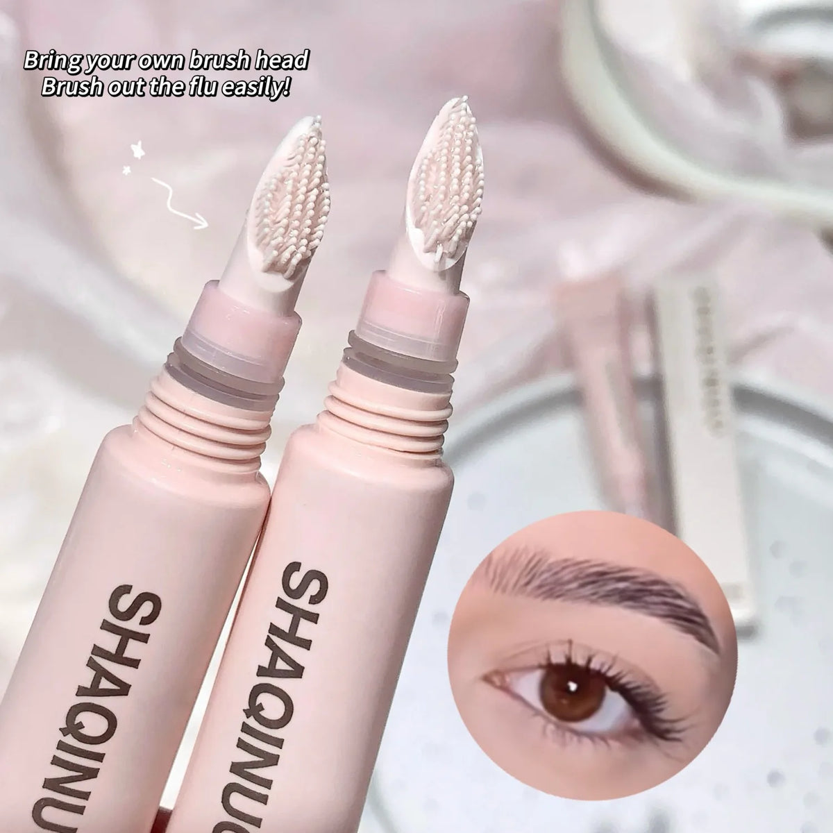 SHAQINUO 3D Stereo Eyebrow Gel Waterproof Sweatproof Long Lasting Film Forming Shaping Brow Makeup
