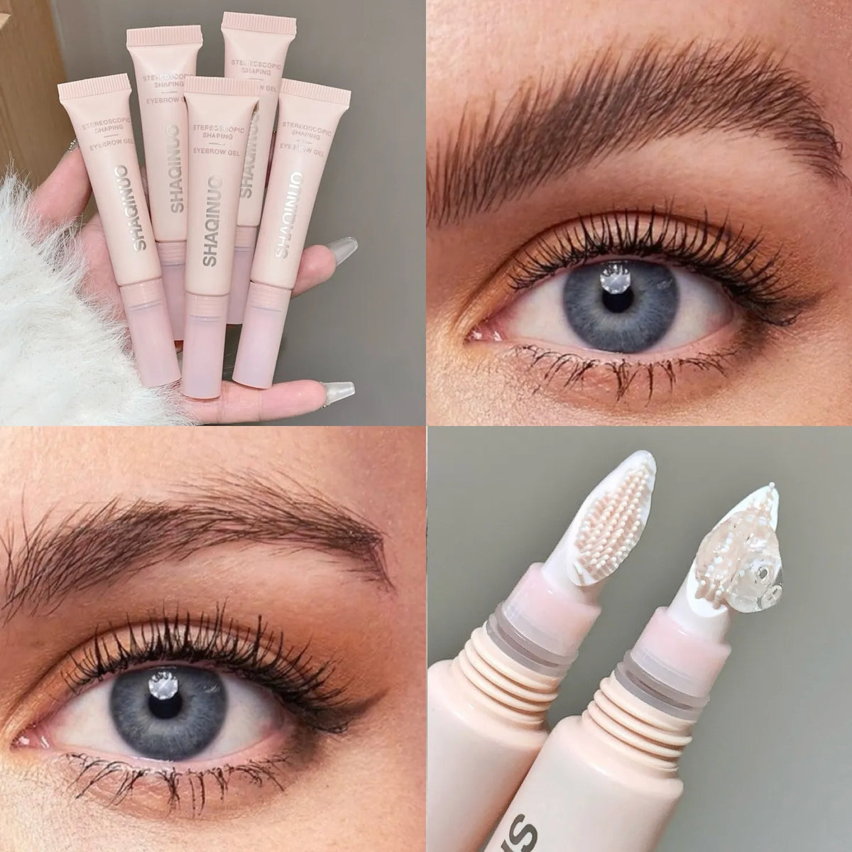 SHAQINUO 3D Stereo Eyebrow Gel Waterproof Sweatproof Long Lasting Film Forming Shaping Brow Makeup